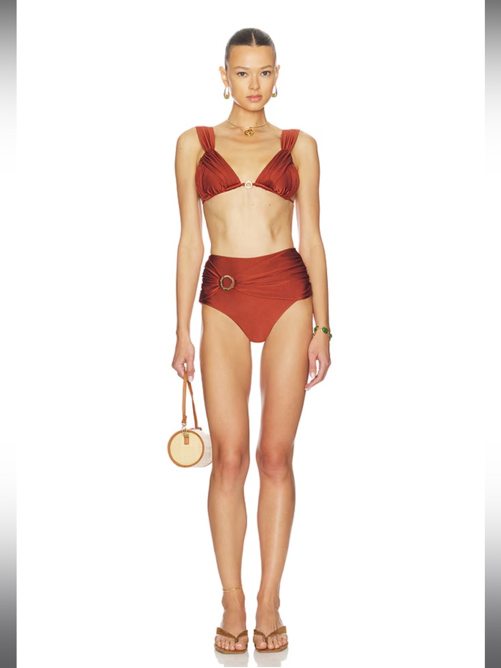 NWT Bananhot Ari Triangle Bikini set in Russet